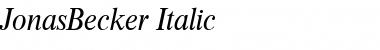 Download JonasBecker Italic Font