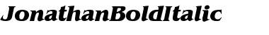 Download JonathanBoldItalic Regular Font