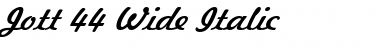 Download Jott 44 Wide Italic Font