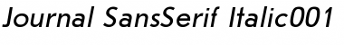 Download Journal SansSerif Italic Font