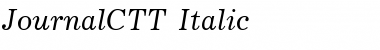Download JournalCTT Italic Font