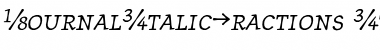 Download JournalItalicFractions Italic Font