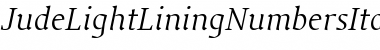 Download JudeLightLiningNumbersItalic Regular Font