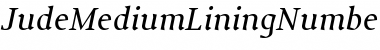 Download JudeMediumLiningNumbersItalic Regular Font