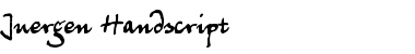 Download Juergen Handscript Regular Font