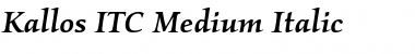 Download Kallos ITC Medium Italic Font