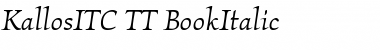 Download KallosITC TT BookItalic Font