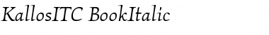 Download KallosITC-Book BookItalic Font