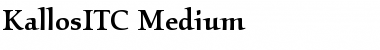 Download KallosITC-Medium Medium Font