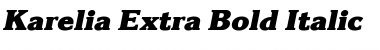 Download Karelia Extra Bold Italic Font