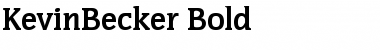 Download KevinBecker Bold Font