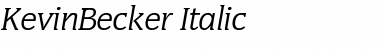 Download KevinBecker Italic Font