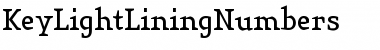 Download KeyLightLiningNumbers Regular Font