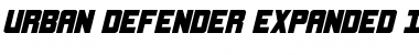 Download Urban Defender Expanded Italic Expanded Italic Font
