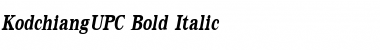 Download KodchiangUPC Bold Italic Font