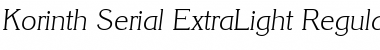 Download Korinth-Serial-ExtraLight RegularItalic Font