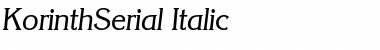 Download KorinthSerial Italic Font