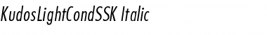 Download KudosLightCondSSK Italic Font