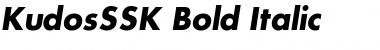 Download KudosSSK Bold Italic Font