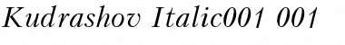 Download Kudrashov Italic Font