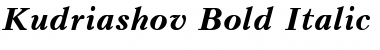 Download Kudriashov Bold Italic Font