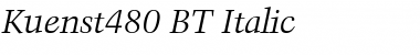 Download Kuenst480 BT Italic Font