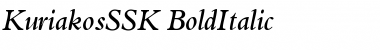Download KuriakosSSK BoldItalic Font