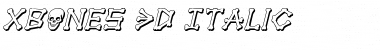 Download xBONES 3D Italic Italic Font