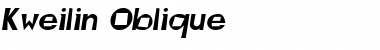 Download Kweilin Oblique Font