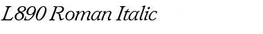 Download L890-Roman Italic Font