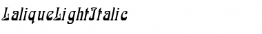 Download LaliqueLight Italic Font