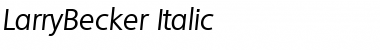Download LarryBecker Italic Font