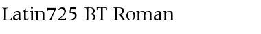 Download Latin725 BT Roman Font