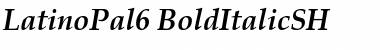 Download LatinoPal6 BoldItalicSH Font