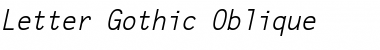 Download Letter Gothic Oblique Font