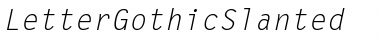 Download LetterGothicSlanted Font