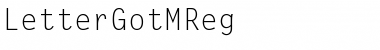 Download LetterGotMReg Font