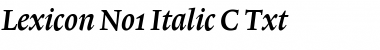Download Lexicon No1 Italic C Txt Font