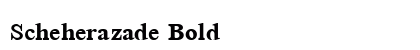 Scheherazade Bold Preview