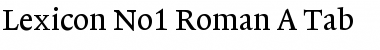 Download Lexicon No1 Roman A Tab Font