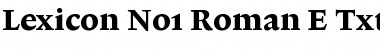 Download Lexicon No1 Font