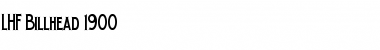 Download LHF Billhead 1900 Font