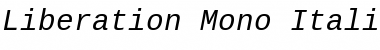 Download Liberation Mono Italic Font Title Preview