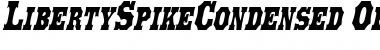 Download LibertySpikeCondensed Oblique Font Title Preview