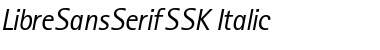 Download LibreSansSerifSSK Italic Font Title Preview