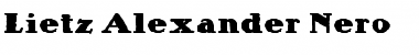 Download Lietz Alexander Nero Regular Font Title Preview