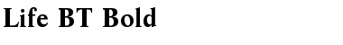 Download Life BT Bold Font Title Preview