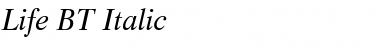 Download Life BT Italic Font Title Preview