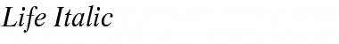 Download Life RomanItalic Font Title Preview Download Life RomanItalic Font Title Preview