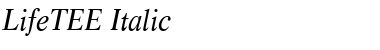 Download LifeTEE Italic Font Title Preview Download LifeTEE Italic Font Title Preview